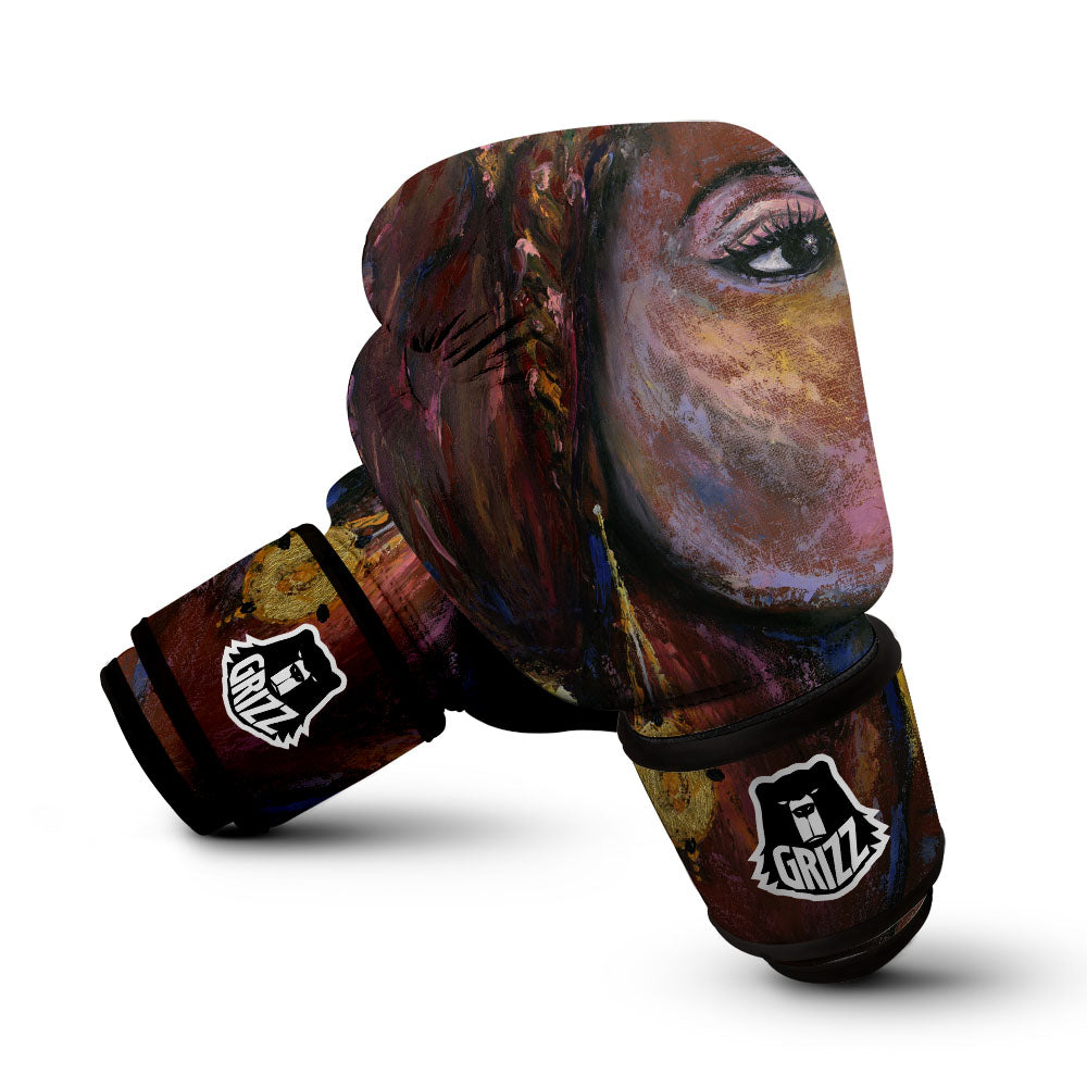 Woman African Print Boxing Gloves-grizzshop