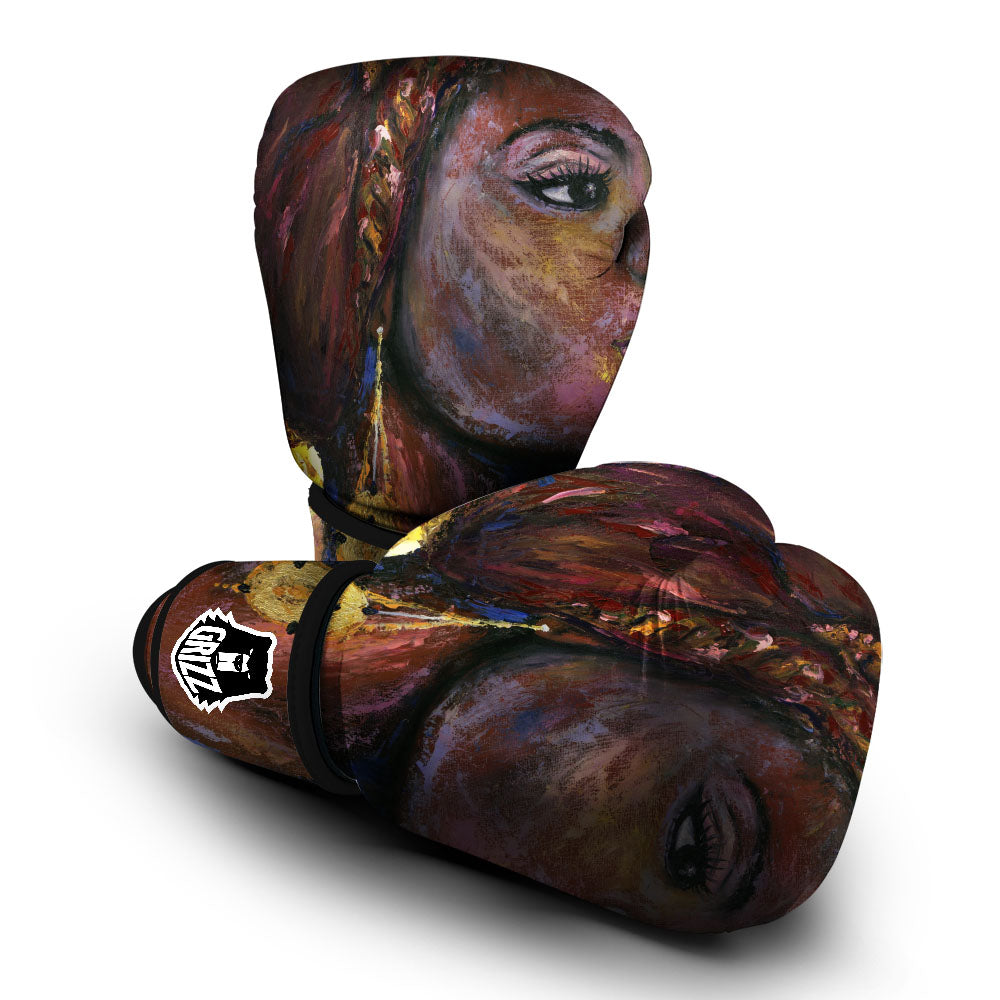 Woman African Print Boxing Gloves-grizzshop
