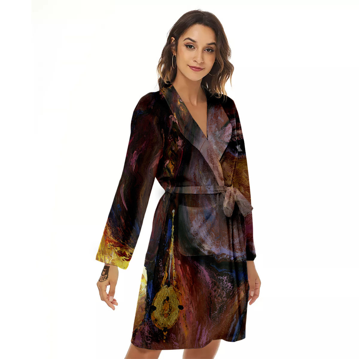 Woman African Print Women's Robe-grizzshop