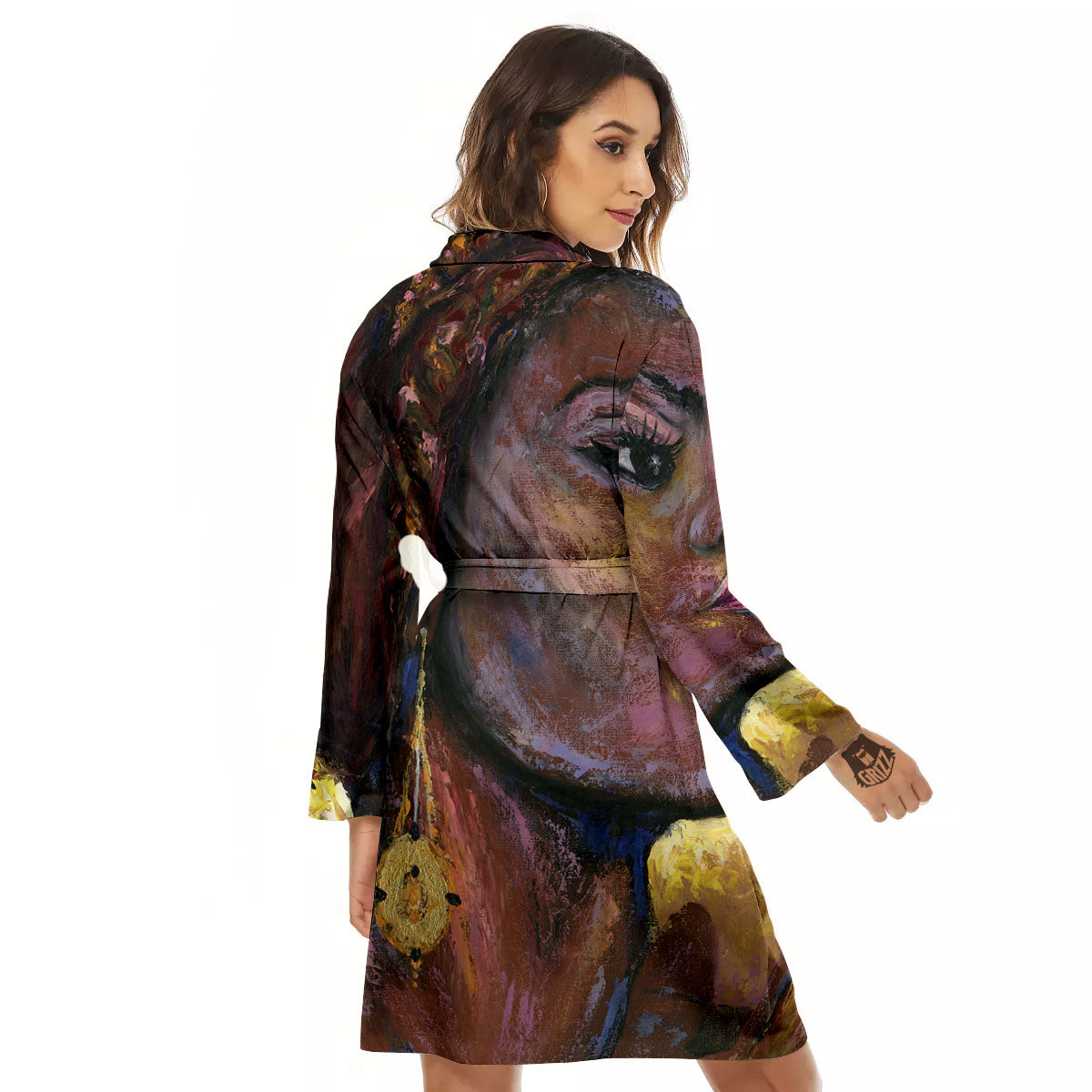 Woman African Print Women's Robe-grizzshop