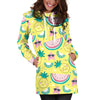 Women Banana Watermelon Hawaiian Pineapple Hoodie Dress Print-grizzshop