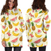Women Banana Watermelon Pineapple Hoodie Dress Print-grizzshop