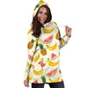 Women Banana Watermelon Pineapple Hoodie Dress Print-grizzshop