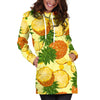 Load image into Gallery viewer, Women Big Cutting Pineapple Hawaiian Hoodie Dress Print-grizzshop