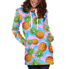 Load image into Gallery viewer, Women Edm Pink Pineapple Hoodie Dress Print-grizzshop