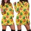 Load image into Gallery viewer, Women Edm Yellow Pineapple Hoodie Dress Print-grizzshop