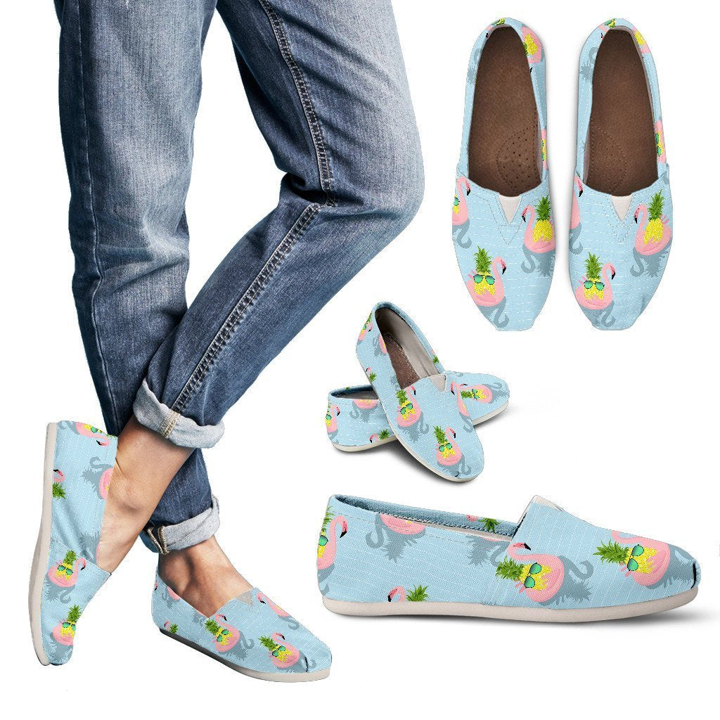 Women Flamingo Pineapple Slip on Shoes Vans-grizzshop