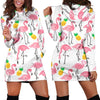 Load image into Gallery viewer, Women Flamingo White Pineapple Hoodie Dress Print-grizzshop