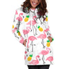 Load image into Gallery viewer, Women Flamingo White Pineapple Hoodie Dress Print-grizzshop