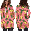 Load image into Gallery viewer, Women Pink Cutting Pineapple Hoodie Dress Print-grizzshop