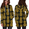 Women Premium Gold Pineapple Hoodie Dress Print-grizzshop
