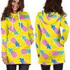 Load image into Gallery viewer, Women Purple Yellow Pineapple Hoodie Dress Print-grizzshop
