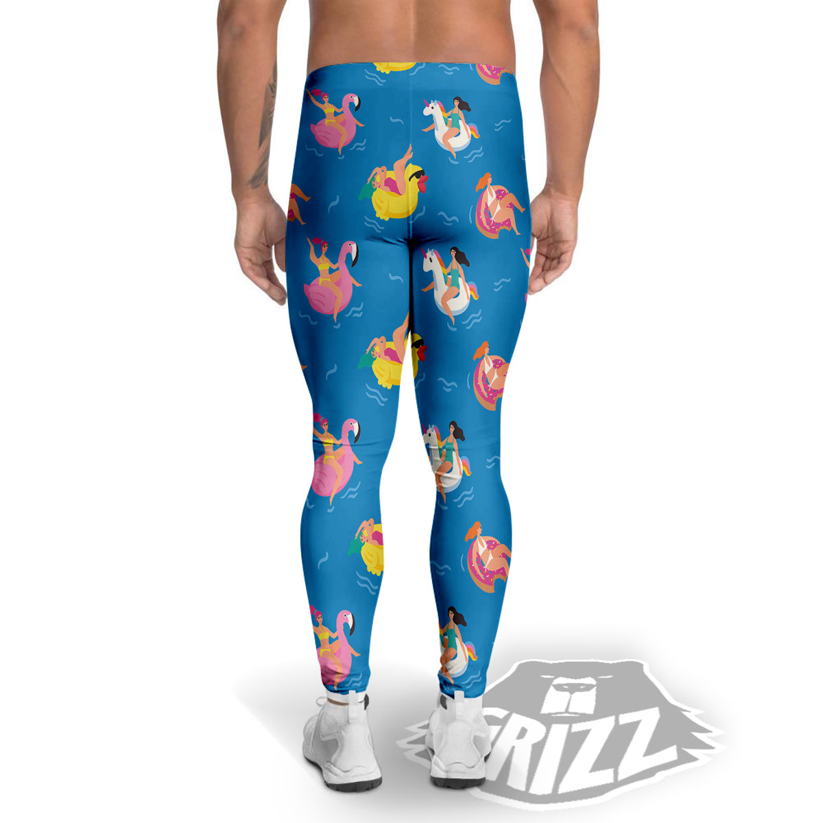 Women Swimming In The Sea Print Pattern Men's Leggings-grizzshop