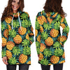 Women Tropical Leave Hawaiian Pineapple Hoodie Dress Print-grizzshop