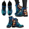 Women's Leather Boots Calavera (Turquoise)-grizzshop