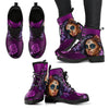 Women's Leather Boots Calavera (Violet)-grizzshop