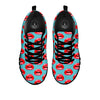 Women's Lips Print Pattern Black Sneaker-grizzshop