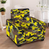 Woodland And Yellow Camo Print Armchair Cover-grizzshop