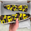 Woodland And Yellow Camo Print Canvas Shoes-grizzshop