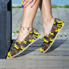 Woodland And Yellow Camo Print Canvas Shoes-grizzshop