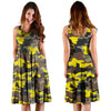 Woodland And Yellow Camo Print Dress-grizzshop