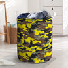 Woodland And Yellow Camo Print Laundry Basket-grizzshop