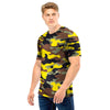 Woodland And Yellow Camo Print Men T Shirt-grizzshop
