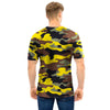 Woodland And Yellow Camo Print Men T Shirt-grizzshop