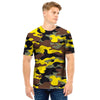 Woodland And Yellow Camo Print Men T Shirt-grizzshop