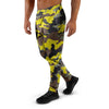 Woodland And Yellow Camo Print Men's Joggers-grizzshop