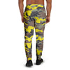 Woodland And Yellow Camo Print Men's Joggers-grizzshop