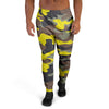 Woodland And Yellow Camo Print Men's Joggers-grizzshop