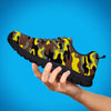 Woodland And Yellow Camo Print Men's Sneakers-grizzshop