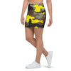 Woodland And Yellow Camo Print Mini Skirt-grizzshop