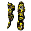 Woodland And Yellow Camo Print Muay Thai Shin Guard-grizzshop