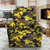 Woodland And Yellow Camo Print Recliner Cover-grizzshop