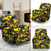 Woodland And Yellow Camo Print Recliner Cover-grizzshop