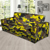 Woodland And Yellow Camo Print Sofa Cover-grizzshop