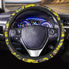 Woodland And Yellow Camo Print Steering Wheel Cover-grizzshop