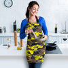 Woodland And Yellow Camo Print Women's Apron-grizzshop