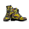 Woodland And Yellow Camo Print Women's Boots-grizzshop