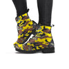 Woodland And Yellow Camo Print Women's Boots-grizzshop