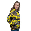 Woodland And Yellow Camo Print Women's Hoodie-grizzshop