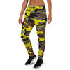 Woodland And Yellow Camo Print Women's Joggers-grizzshop