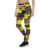 Woodland And Yellow Camo Print Women's Leggings-grizzshop