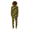 Woodland And Yellow Camo Print Women's Pajamas-grizzshop