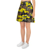 Woodland And Yellow Camo Print Women's Skirt-grizzshop