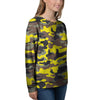 Woodland And Yellow Camo Print Women's Sweatshirt-grizzshop