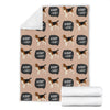 Woof Woof Beagle Pattern Print Blanket-grizzshop