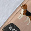 Woof Woof Beagle Pattern Print Blanket-grizzshop